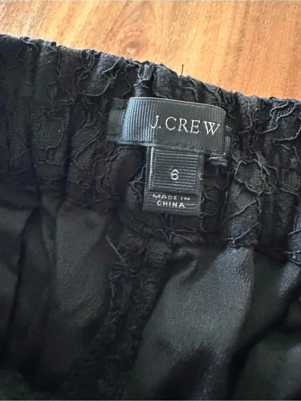 J. Crew Black Cropped Lace Ankle Pants